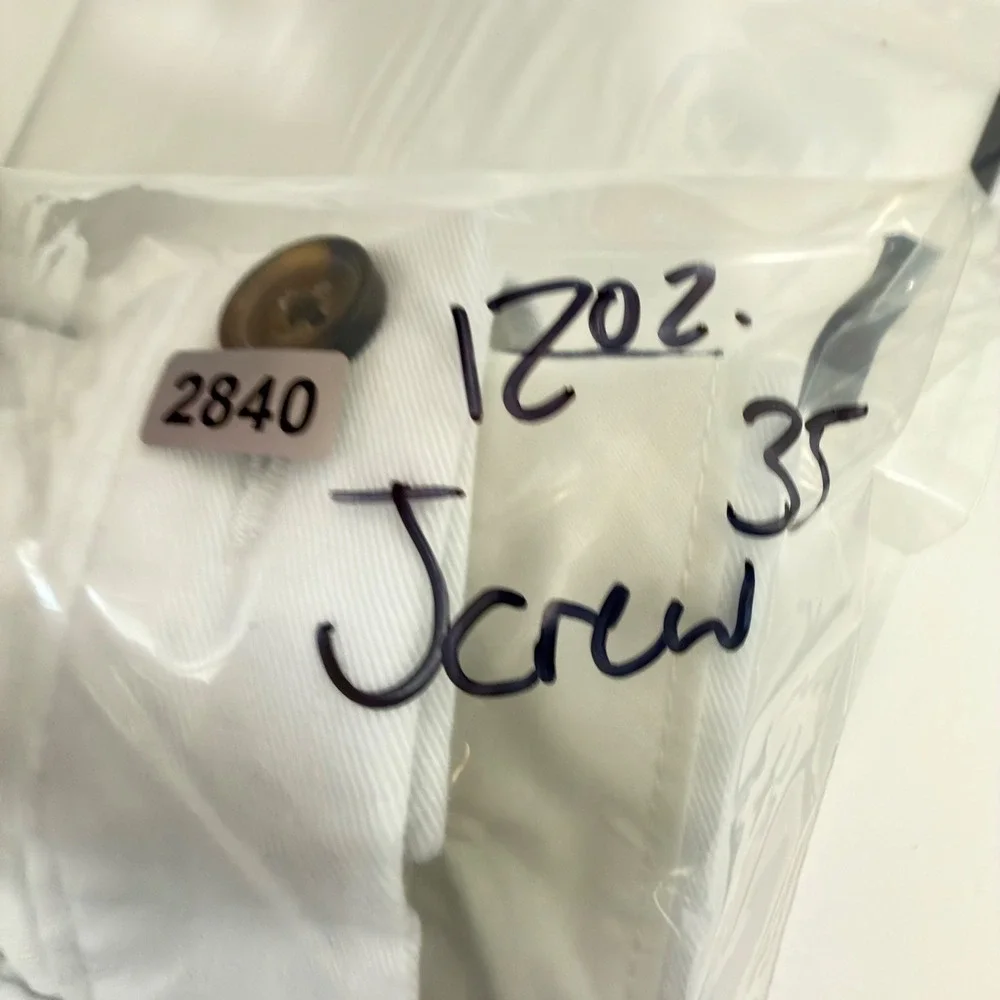J Crew Chino Shorts Mens 35 White 9 Inch Inseam Classic‎ Flat Front Casual
